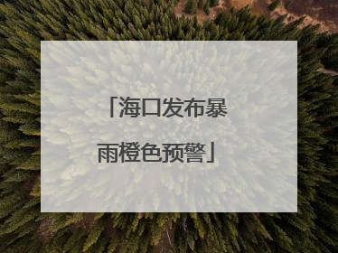 海口发布暴雨橙色预警