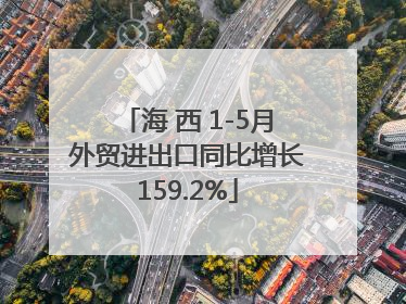 海 西 1-5月外贸进出口同比增长159.2%