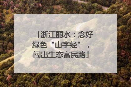 浙江丽水：念好绿色“山字经”，闯出生态富民路