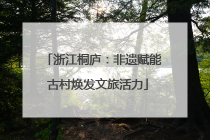 浙江桐庐：非遗赋能古村焕发文旅活力