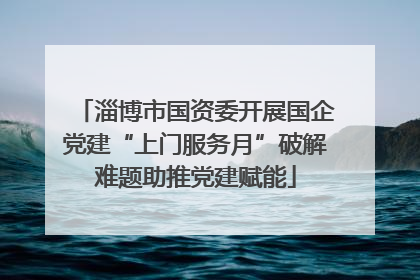 淄博市国资委开展国企党建“上门服务月”破解难题助推党建赋能