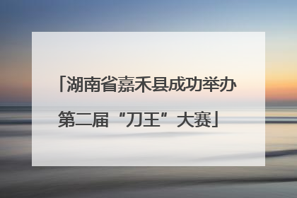 湖南省嘉禾县成功举办第二届“刀王”大赛