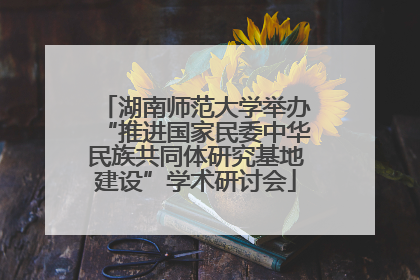 湖南师范大学举办“推进国家民委中华民族共同体研究基地建设”学术研讨会