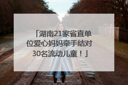 湖南21家省直单位爱心妈妈牵手结对30名流动儿童！