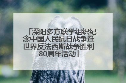 溧阳多方联学组织纪念中国人民抗日战争暨世界反法西斯战争胜利80周年活动