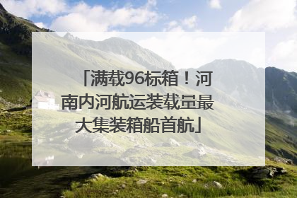 满载96标箱！河南内河航运装载量最大集装箱船首航