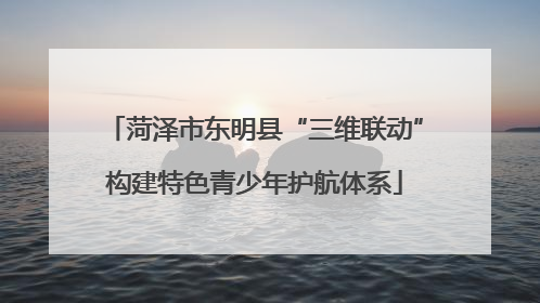 菏泽市东明县“三维联动”构建特色青少年护航体系