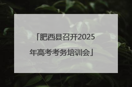 肥西县召开2025年高考考务培训会