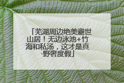 芜湖周边绝美避世山居！无边泳池+竹海和私汤，这才是真·野奢度假