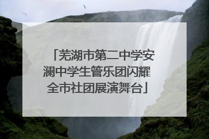 芜湖市第二中学安澜中学生管乐团闪耀全市社团展演舞台