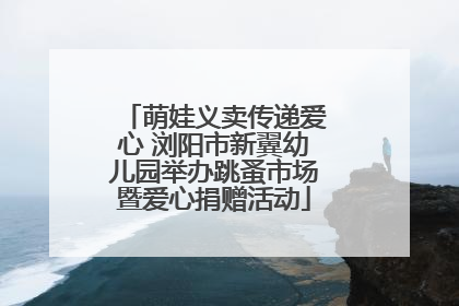 萌娃义卖传递爱心 浏阳市新翼幼儿园举办跳蚤市场暨爱心捐赠活动