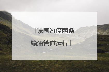 该国暂停两条输油管道运行