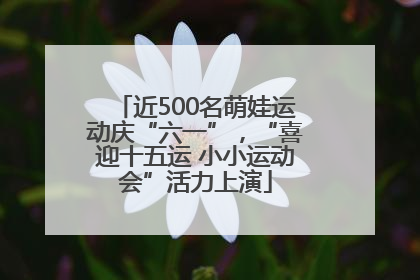 近500名萌娃运动庆“六一”，“喜迎十五运 小小运动会”活力上演