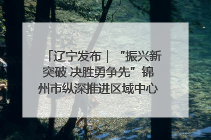 辽宁发布｜“振兴新突破 决胜勇争先”锦州市纵深推进区域中心城市建设 打造高质量发展新增长极