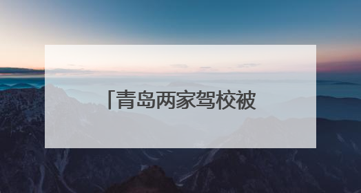 青岛两家驾校被停止招生 市民学车请擦亮眼睛
