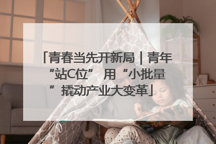 青春当先开新局｜青年“站C位” 用“小批量”撬动产业大变革