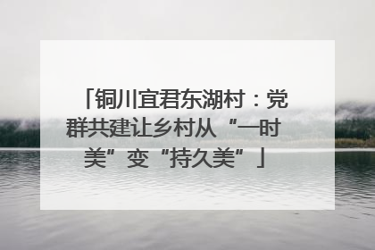 铜川宜君东湖村：党群共建让乡村从“一时美”变“持久美”