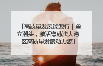 高质量发展能源行｜勇立潮头，激活粤港澳大湾区高质量发展动力源