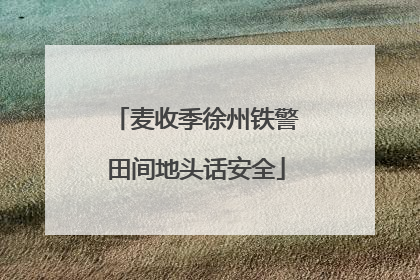 麦收季徐州铁警田间地头话安全