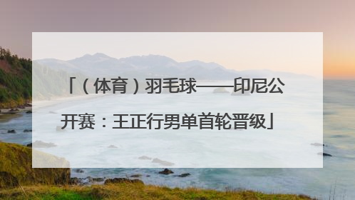 （体育）羽毛球——印尼公开赛：王正行男单首轮晋级