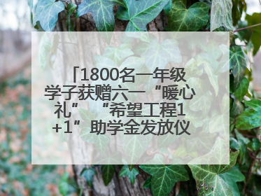 1800名一年级学子获赠六一“暖心礼” “希望工程1+1”助学金发放仪式在川举行