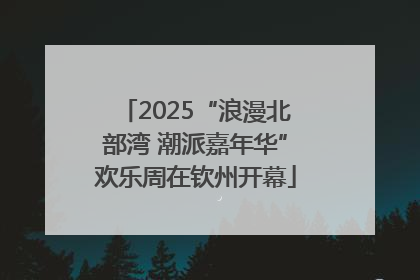 2025“浪漫北部湾 潮派嘉年华”欢乐周在钦州开幕