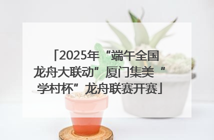 2025年“端午全国龙舟大联动”厦门集美“学村杯”龙舟联赛开赛