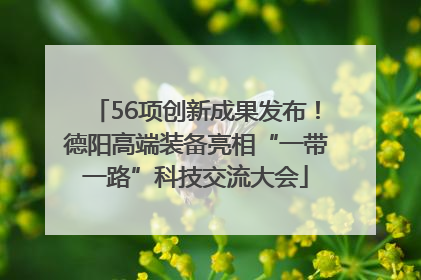 56项创新成果发布！德阳高端装备亮相“一带一路”科技交流大会
