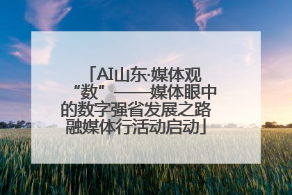 AI山东·媒体观“数”——媒体眼中的数字强省发展之路融媒体行活动启动